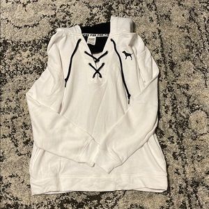 PINK lace-up sweatshirt